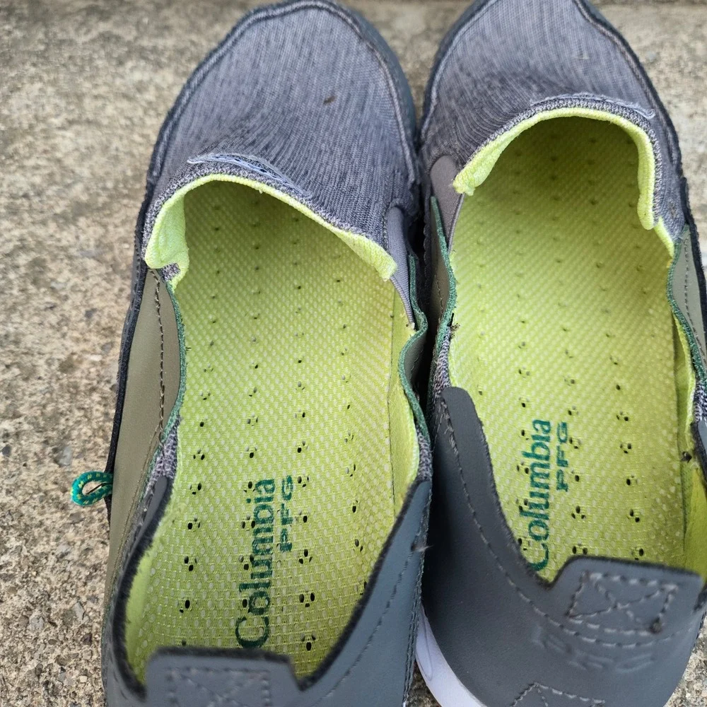 Columbia PFG Bahama Vent Boat Shoes Men's Size 11.5 sllip On Loafers Beach gray
